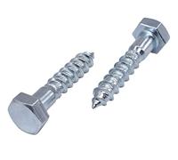 Marcopol Lot de 100 vis à bois hexagonales en acier zingué DIN 100 M8 x 35 mm