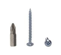 Marcopol Lot de 250 vis à bois à tête cylindrique DIN 7981 en acier zingué 4,0 x 40 mm Vis à bois à tête bombée Vis Pozi universelle 250 4,0 x 40 mm, Argenté.