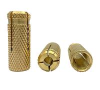 Marcopol Lot de 30 chevilles d'ancrage en laiton M10 x 32 mm - Manchon d'extension pour béton, maçonnerie, brique, chevilles d'expansion (30, M10 x 32 mm), jaune