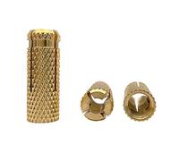 Marcopol Lot de 40 chevilles d'ancrage en laiton M8 x 28 mm - Manchon d'extension pour béton, maçonnerie, brique, chevilles d'expansion (40, M8 x 28 mm), jaune