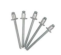 Marcopol Lot de 400 rivets aveugles 4,0 x 5 mm, tête bombée type ouverte, DIN 7337, rivets en aluminium et mandrin en acier, rivets pop (400, 4,0 x 5 mm) Argenté.