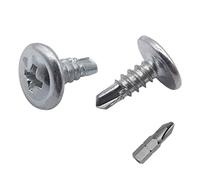 Marcopol Lot de 400 vis cruciformes en acier zingué 4,2 x 13 mm, tête de réglage modifiée, vis auto-foreuse pour tôle, autotaraudeuse (400, 4,2 x 13 mm) Argenté