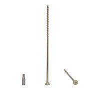 Marcopol Lot de 6 vis à bois universelles en acier zingué jaune Tête Torx Tête fraisée Vis à panneaux d'aggloméré 6 x 200 mm