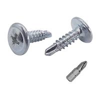 Marcopol Lot de 700 vis cruciformes en acier zingué 4,2 x 16 mm, tête de réglage modifiée, vis auto-foreuse pour tôle, autotaraudeuse (700, 4,2 x 16 mm), Argenté.