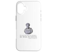 Marcus Aurelius - Citation de philosophie stoïque sur la Sagesse Coque pour iPhone 16 Plus
