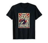 Marcus Aurelius et Faustina Le Jeune stoïcien Rome T-Shirt Graphique avec Valeur, Homme, Noir, S