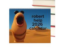 Marcus Der Calendrier mural 2026 - 28 x 21 x 0,5 cm - Cadeau amusant pour chat - Robert Hilfe Internet - Robert The Worm - Calendrier suspendu 12 mois - Décoration de bureau tendance