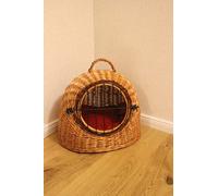 Marcus Panier de transport pour chat en saule avec grille métallique et coussin Taille L M XL XXL Panier de transport pour chiens ou chats M = 50 x 40 x 45 cm