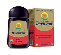 Marcus Rohrer Astaxanthine, Complément Alimentaire Antioxydant, Protection Soleil, Rayons UV, Vieillissement Peau et Yeux, Stress Oxydatif, 30 Softgel