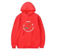 Marcus The Worm Merch Sweat à capuche à manches longues avec personnage Robert I Don't Like This Rock Unisexe, Rouge, M