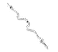 Marcy 2 pièces de barre courbée filetée Super Curl avec colliers de verrouillage chromés Accessoires pour la maison Gym SCB-248