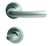 Marcy Alpertec aluminium-R garniture de porte pour WC en aluminium anodisé Badtüren R de la marque haeusler-shop poignée de porte, 78 mm, argent, 40070630K1