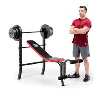 Marcy Banc PM2084 + Jeu de disques 45 kg - Poids maximal de l’utilisateur 135 kg