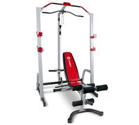 MARCY Deluxe Power Rack MD-8851R - Appareil de Musculation Multifonction à Charge guidée - Banc de Musculation - Leg Extensions - Rack à Squat - Poulies Haute et Basse - Barre Pull up