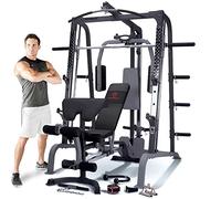 Marcy SM4000 Smith Machine, Multifonction, Poulies Haute & Basse, Banc de Musculation Complet de qualité professionelle