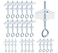 Mardatt Assortiment de 15 boulons à œillet M6 x 70 mm - Boulons à ressort - Ancrages papillon - Ancrages papillon à bascule - Ancrages à bascule robustes avec écrou papillon pour suspendre des lampes