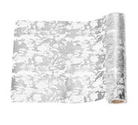 Mardatt Chemin de table à paillettes métalliques, 28 cm x 9 m de maille fine qui scintille, nappes scintillantes rectangulaires pour mariage, douche de mariée, Noël (argent)