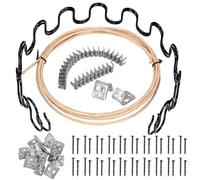 Mardatt Kit de réparation de ressorts de canapé 72 pièces, ressorts de 68 cm, support de ressort de siège, vis, ressorts ondulés, kit de rechange pour canapé