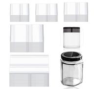 Mardatt Lot de 1250 bandes thermorétractables transparentes rechargeables pour bouteilles d'huile essentielle 5 tailles