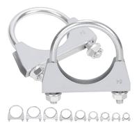 Mardatt Lot de 2 pinces 54mm d'échappement en U en acier inoxydable pour manchon d'échappement, crochet d'échappement