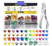 Mardatt Lot de 240 attaches en laiton pour papier - Multicolore - Pour travaux manuels, travaux manuels, bricolage