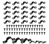 Mardatt Lot de 25 colliers de serrage U de 1/2" (12 mm), sangle de tuyau rigide, collier de fixation de tuyau, collier de tuyau en métal, colliers de fixation de câble
