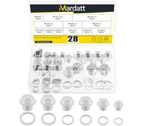 Mardatt Lot de 28 bouchons de vidange d'huile en acier avec joint d'étanchéité en aluminium, compatible avec Honda, Hyundai, Toyota, Ford