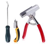 Mardatt Lot de 3 pinces robustes pour tendeur de toile, extracteur d'agrafes et extracteur de punaises, pinces d'étirement de toile en alliage d'aluminium avec poignée en caoutchouc à ressort pour