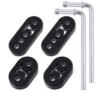 Mardatt Lot de 6 cintres d'échappement en caoutchouc avec tige de suspension d'échappement à 90 degrés, support de silencieux isolant pour voiture, camion, Jeep