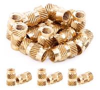 Mardatt Lot de 60 inserts filetés en laiton M4 x 10 x 6 pour inserts en plastique en laiton pour impression 3D