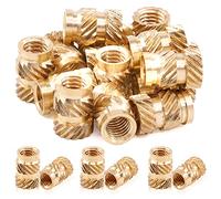 Mardatt Lot de 60 inserts filetés en laiton M6 x 10 x 7 pour inserts en plastique en laiton pour impression 3D