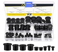 Mardatt Lot de 72 œillets en caoutchouc de silicone étanches pour câblage, pare-feu, pour automobile, bureau, tuyau d'eau, hydroponie, irrigation