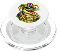 Mardi Gras Alligator, Crocodile, Perles PopSockets PopGrip pour MagSafe