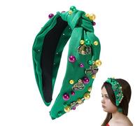 Mardi Gras, bandes de cheveux Mardi Gras pour femme - Bandeau de cheveux large et épais du défilé de carnaval avec nœud, Bandes de cheveux pour femme en différentes couleurs, à la mode, ingioiel