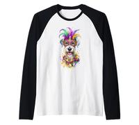 Mardi Gras Bedlington Terrier Chien Manche Raglan