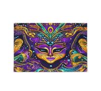 Mardi Gras Carnaval Bijoux Plume Rouge à lèvres Puzzle Puzzle stimulant et éducatif Chefs-d'œuvre Puzzle 500 pièces