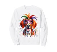 Mardi Gras Chien Coonhound Redbone Sweatshirt
