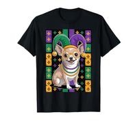 Mardi Gras Chihuahua Chien Jester NOLA Parade Chiot Cajun T-Shirt