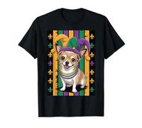 Mardi Gras Chihuahua Chien Jester NOLA Parade Chiot Cajun T-Shirt