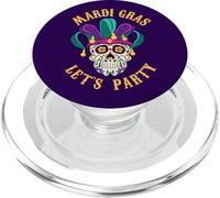 Mardi Gras Costume Chemise Fun Perles Mascarade Crâne Vaudou PopSockets PopGrip pour MagSafe