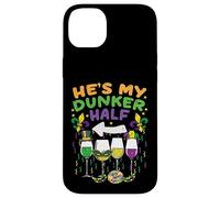 Mardi Gras Couple Hes My Drunker Half Funny Matching Women Coque pour iPhone 14 Plus