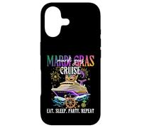 Mardi Gras Cruise Eat Sleep Party Repeat Family Matching Coque pour iPhone 17
