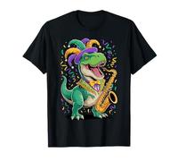 Mardi Gras Dinosaure T-Rex Saxophone Jazz Music Cajun NOLA T-Shirt