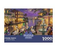 Mardi Gras du Quartier français de la Nouvelle-Orléans Puzzle en Bois Imperméable Puzzles De 1000 Pièces pour Adultes Cadeaux Coloré Jeux Éducatifs