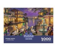 Mardi Gras du Quartier français de la Nouvelle-Orléans Puzzle en Bois Imperméable Puzzles De 1000 Pièces pour Adultes Cadeaux Impossible De Décoration pour La Maison