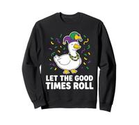 Mardi Gras Duck Parade Chapeau de bouffon avec Perles Sweatshirt