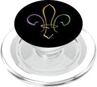 Mardi Gras Fleur de lys Doré/Violet/Vert PopSockets PopGrip pour MagSafe