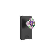 Mardi Gras Fleur de lys et Perles colorées PopSockets PopWallet pour MagSafe