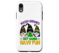 Mardi Gras Gnomes Wanna Have Fun for Women and Girls Trip Coque pour iPhone XR