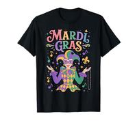 Mardi Gras Jester Beads Cajun Parade NOLA T-Shirt